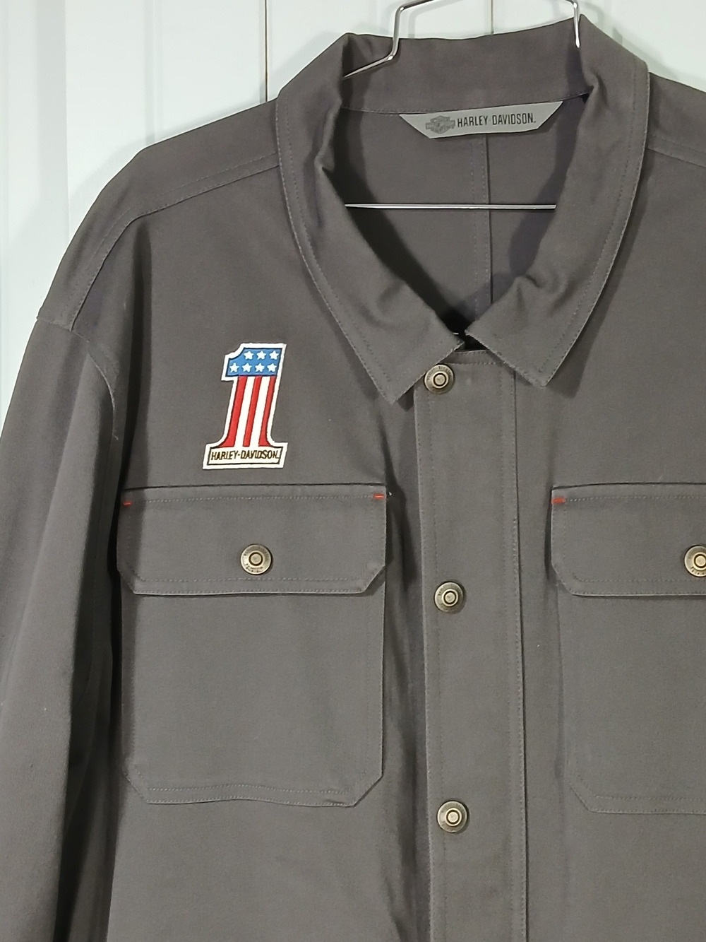 Men's Slim Gray Utility Jacket Harley-Davidson - Picture 3 of 11
